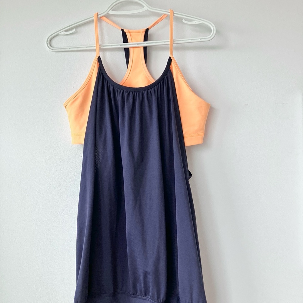 Lululemon tank top with integrated crop top